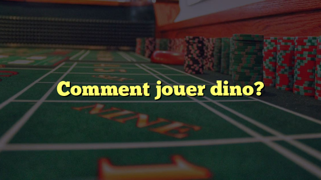 Comment jouer dino?