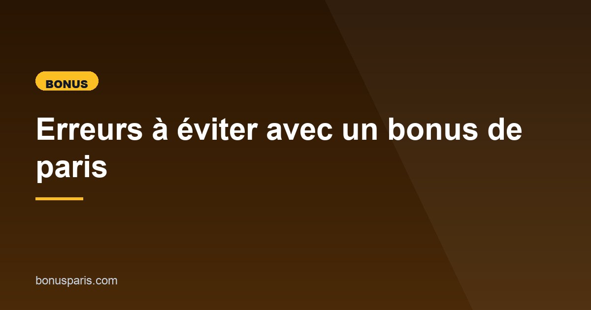 Illustration de l'article consacré aux erreurs à éviter